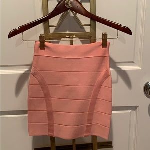 pink tight mini skirt